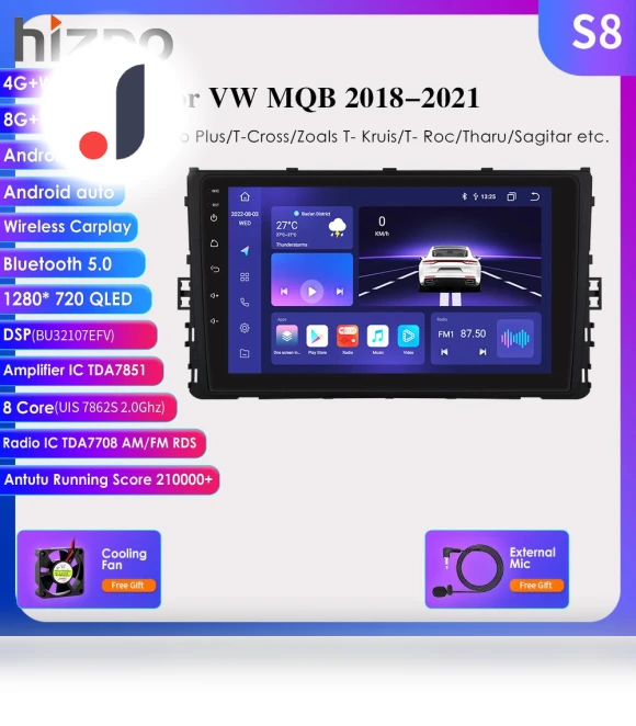 9-inch 2 Din Car Stereo — Stereo Receivers, Hizpo