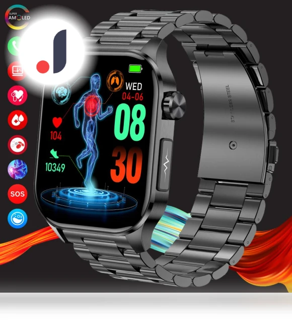 AMOLED Smart Watch with Health Monitor — Smartwatches, SACOSDING