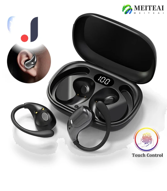 Bluetooth Headphones with LED Display — Over-Ear Headphones, Meiteai-Electronics