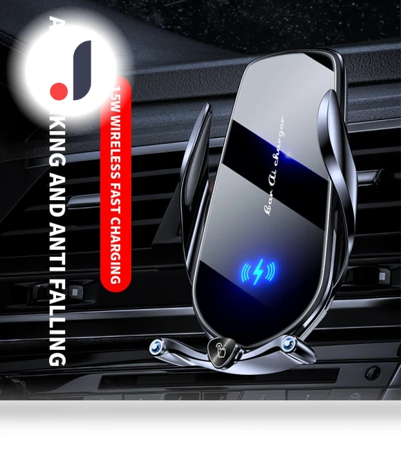 Car Holder with Wireless Charging — Dashboard Installation Kits, ESSAGER