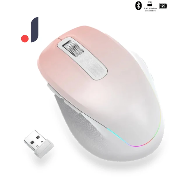 Ergonomic Rechargeable Wireless Silent Mouse with LED Backlight — Mouse Pads, SeenDa