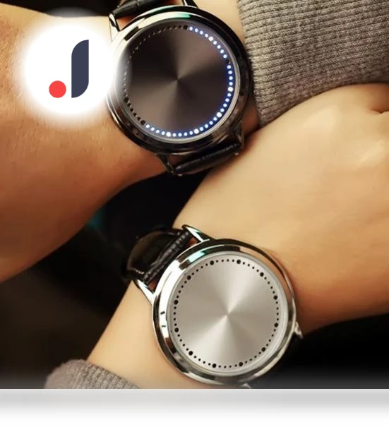 Fashionable Men's LED Touch Watch with Round Dial — Men's Timepieces, liannian
