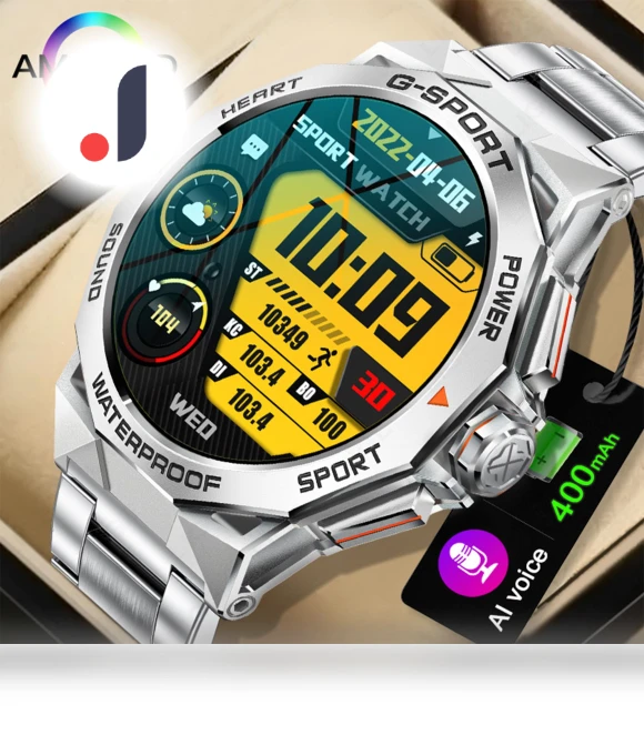 Fully Steel Smart Watch with Round HD Screen — Smartwatches, LIGE
