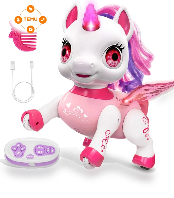 Interactive Unicorn Robot Toy — Plushies, Hoperock