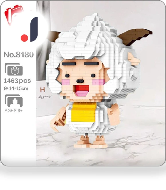 Lazy Smart Sheep Stupid Wolf 3D Mini Diamond Building Blocks — Construction Kits, Fun Building Blocks