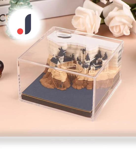 LED Illuminated Castle Desk Calendar 2025 with Touch Switch — Desk Calendars, Talos Sum