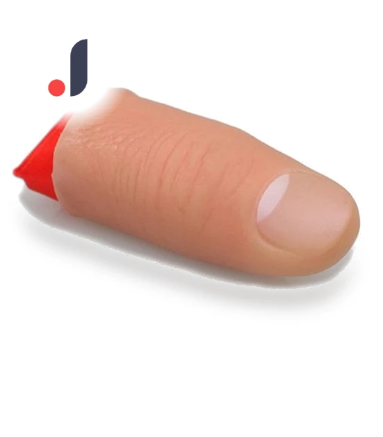 Magic Trick Prop, Vanishing Plastic Thumb Tip + Red Silk — , Zoeneed