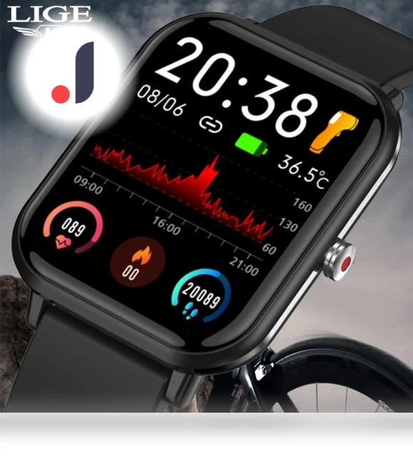 Smart Fitness Watch with Full Touch Screen — Smartwatches, LIGE