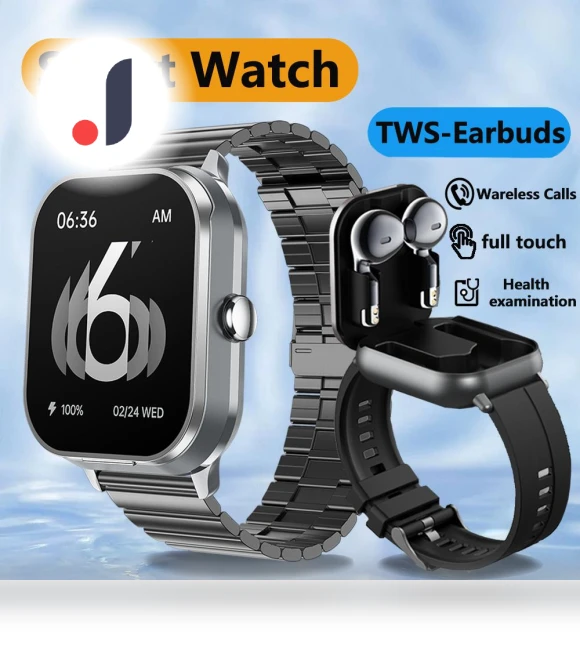 Smart Watch with Bluetooth Earbuds — Wearable Accessories, ZJM Mall