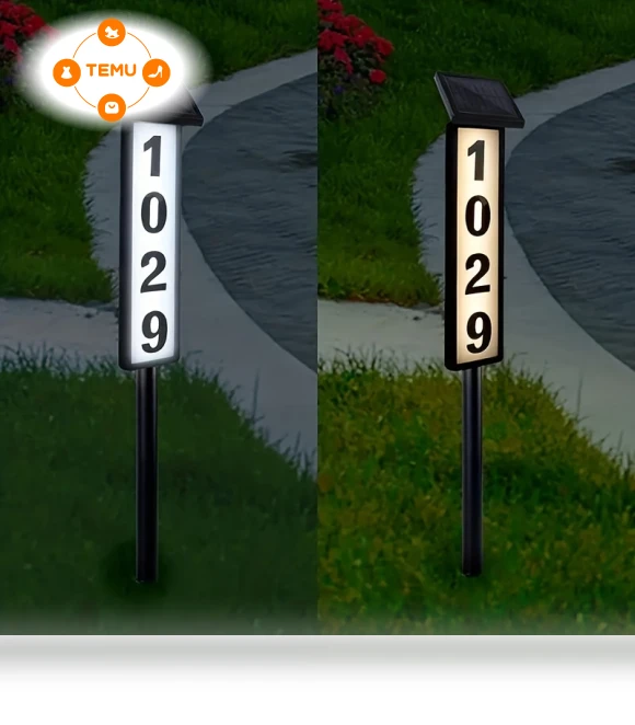 Solar Address Light — Garden Illumination