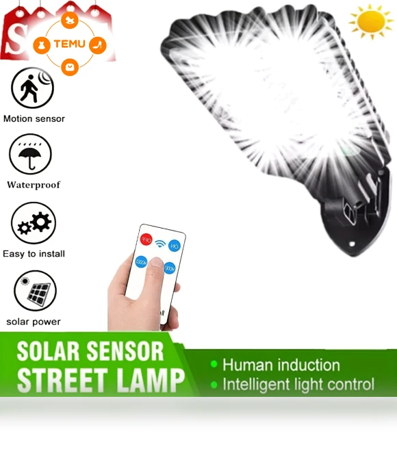 Solar Street Light with Remote Control — Outdoor Security & Flood Lighting