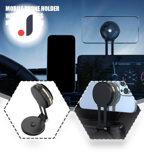 Automatic Phone Holder 2-in-1 with 360° Rotation — Dashboard Installation Kits, Auto Accessories Home