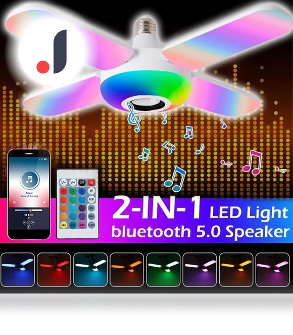 Bluetooth Music Leaf Lamp — Portable Audio, Refreshing Home