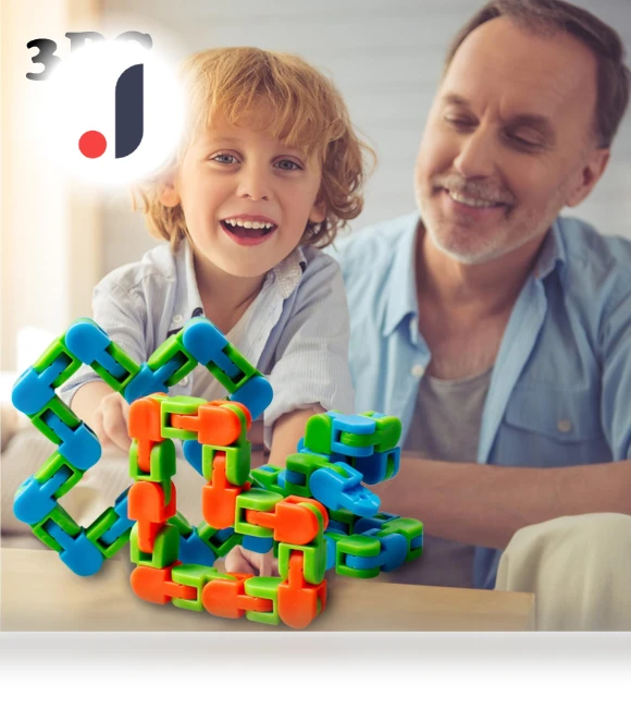 Colorful Puzzle 3PC — Blocks, Ice Beauty