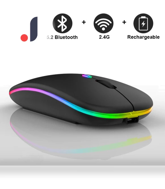Dual Mode Bluetooth Mouse with Charging — Mouse Pads, Faylisvow