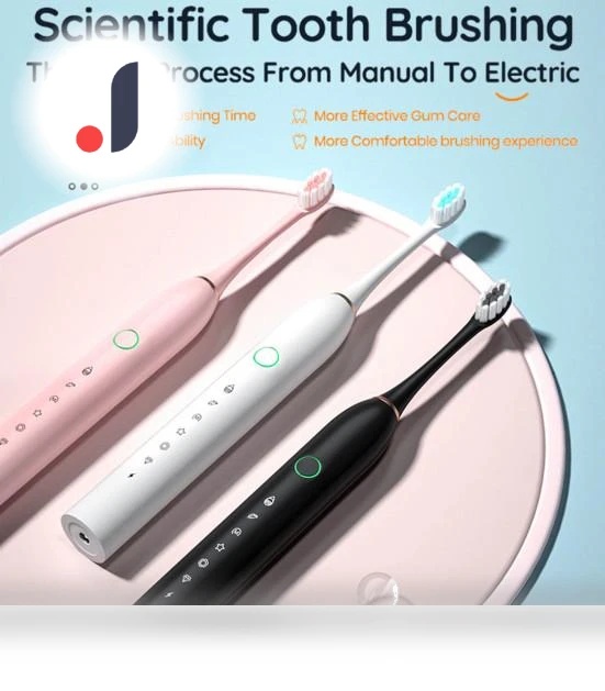 Electric Toothbrush with 4 Brush Heads — Electric Toothbrush Heads, PekPit