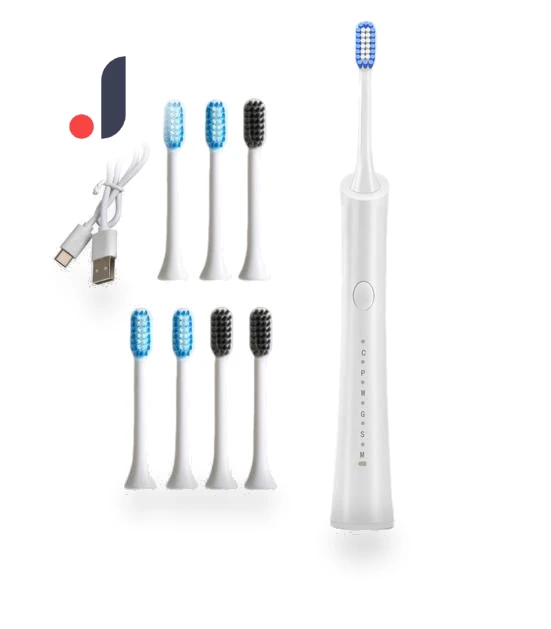Electric Toothbrush with 5 Brush Heads — Chargers, Dongfang HOME A