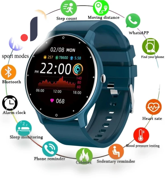 Fashion Smart Watch with Heart Rate Monitor — Wearable Accessories, LIGE