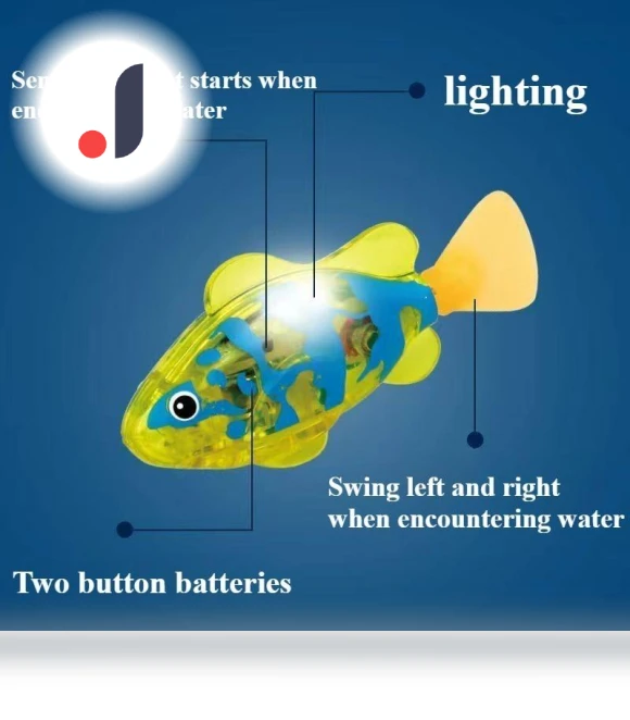 LED Electronic Fish Cat Interactive Toy — Bath Time Fun, Stone Home