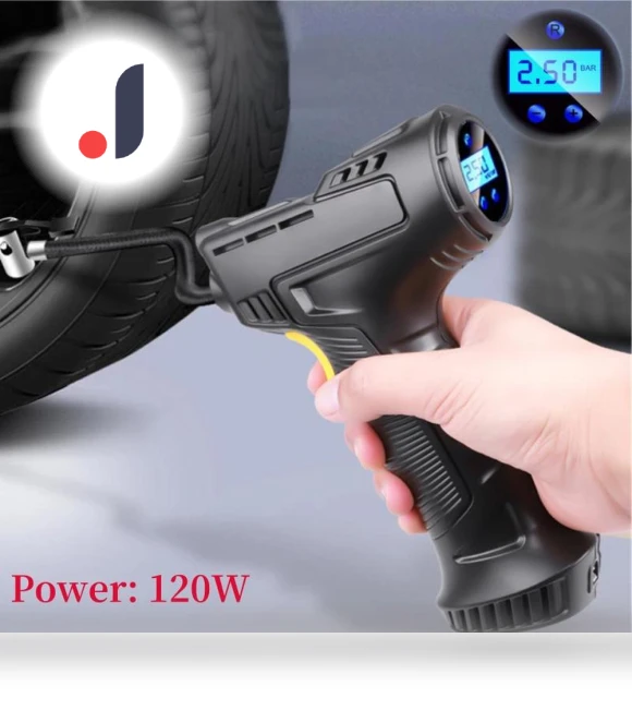 Multifunctional Car Tire Pump and Pressure Monitor — Pressure Gauges, Car & Motorbike Parts