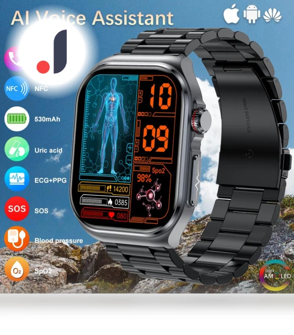 Smart Watch with AMOLED Display — Smartwatches, SACOSDING