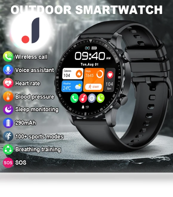 Smart Watch with Bluetooth Calls and Heart Rate Detection — Smartwatches, LIGE