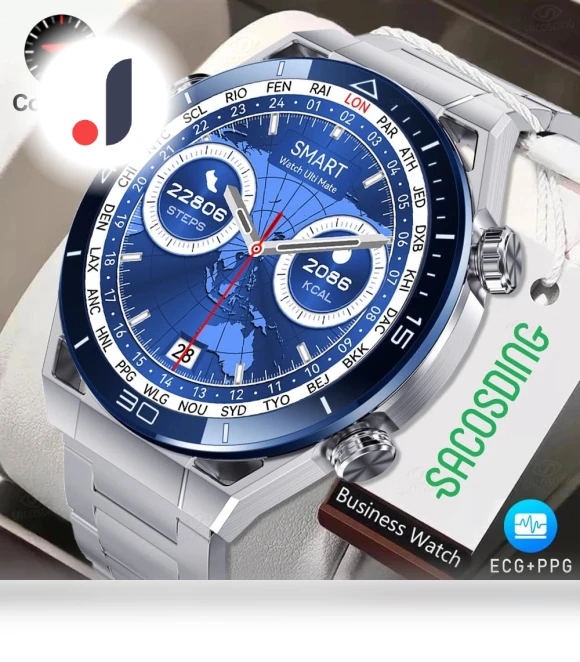 Smart Watch with NFC, ECG, and GPS Tracker — Smartwatches, SACOSDING