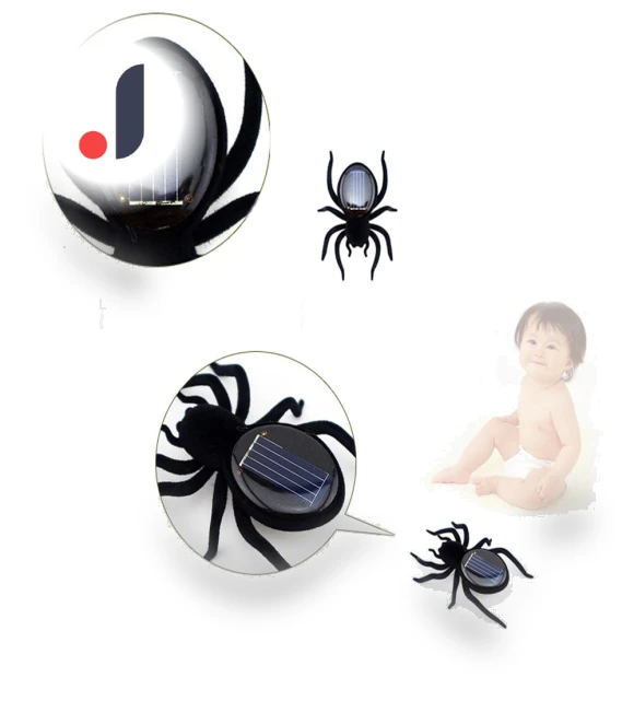 Solar-Powered Spider Robot Educational Toy — Solar Power, Ice Beauty