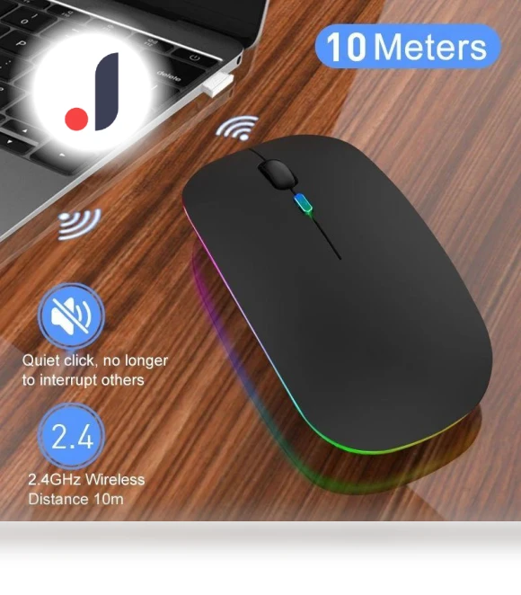 Ultra-thin Silent Rechargeable Wireless Mouse — Mouse Pads, Living style