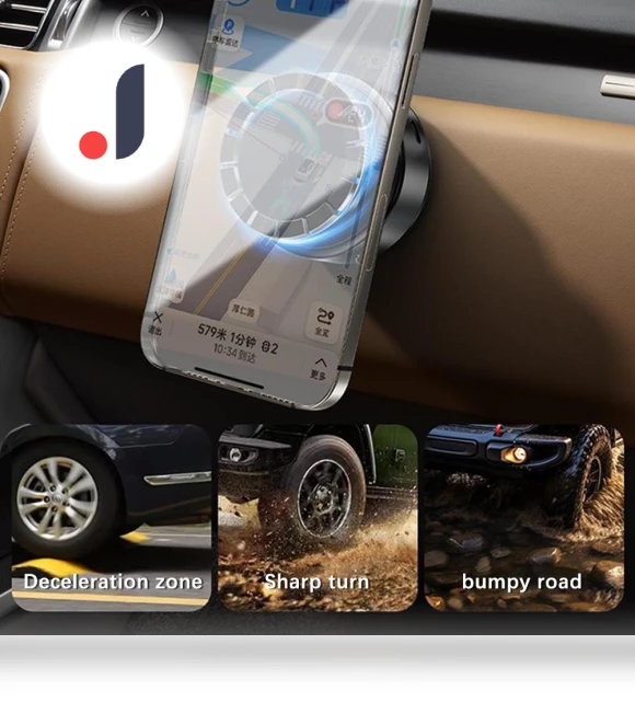 Universal Smart Vacuum Adsorption Phone Holder for Car — Dashboard Installation Kits, JOHO