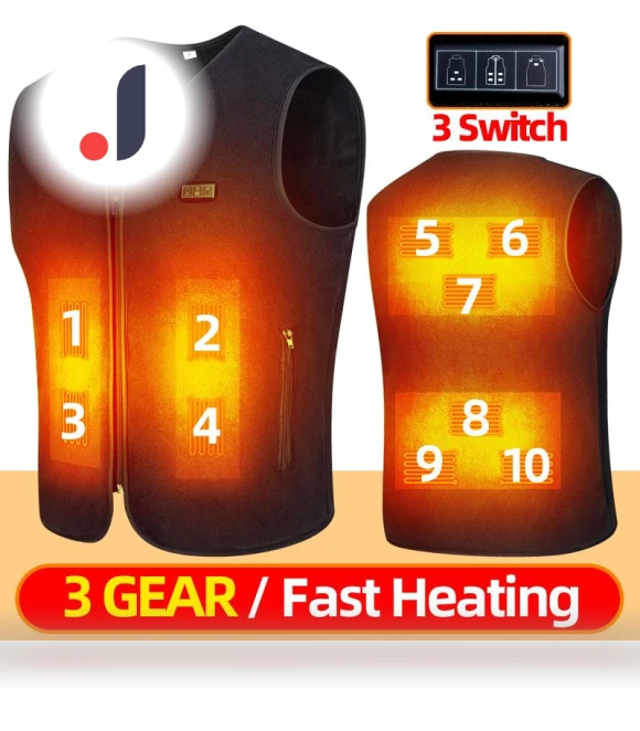 Winter Smart Wool Vest with Heating — , Pu Er