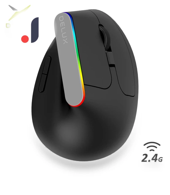 Wireless Silent Ergonomic Vertical Gaming Mouse — Mouse Pads, Delux