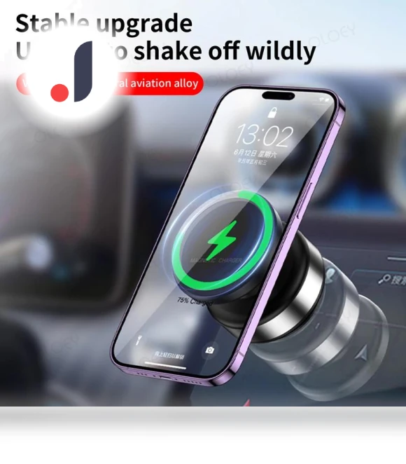 360 Degree Rotating Wireless Car Charger Holder — Dashboard Installation Kits, JOHO