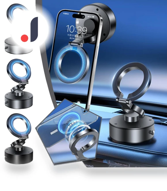 360° Rotating Universal Magnetic Car Phone Holder — Dashboard Installation Kits, Dream Garage
