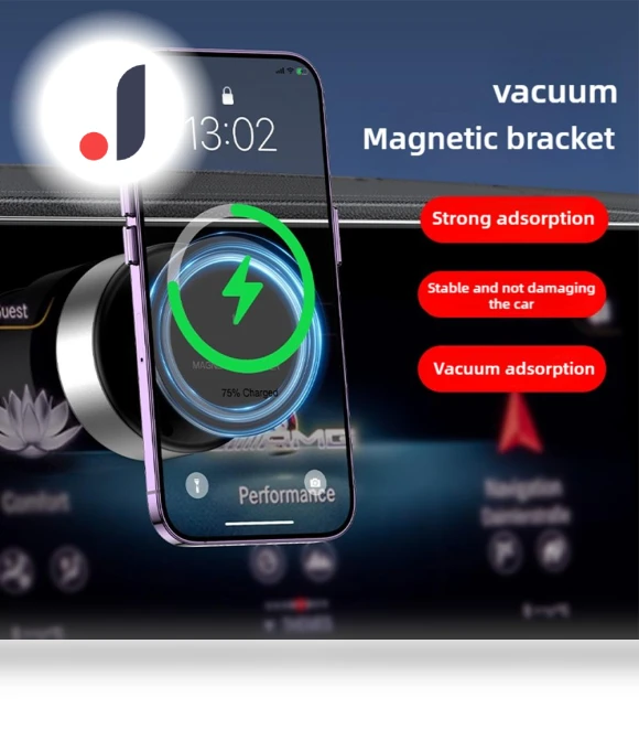 Automatic Dual-Side Phone Holder with Vacuum Suction — Mounts, Auto Launcher