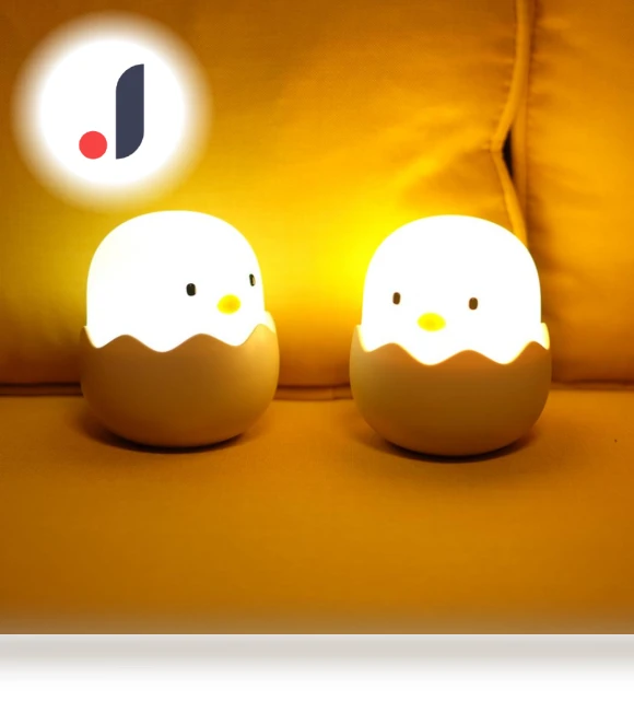 Cartoon Egg and Chick Touch LED Night Light — Night Lights, FIVEFIVE