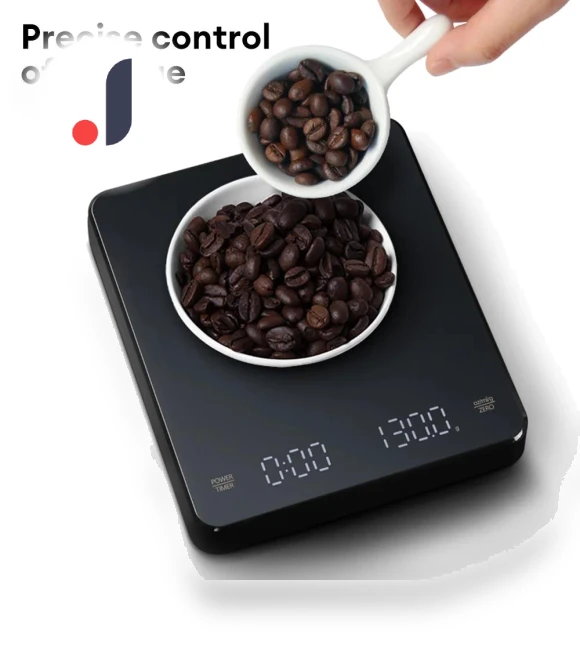 Electronic Coffee Scale with Timer — Weight Management Tools, Auto Home Solutions