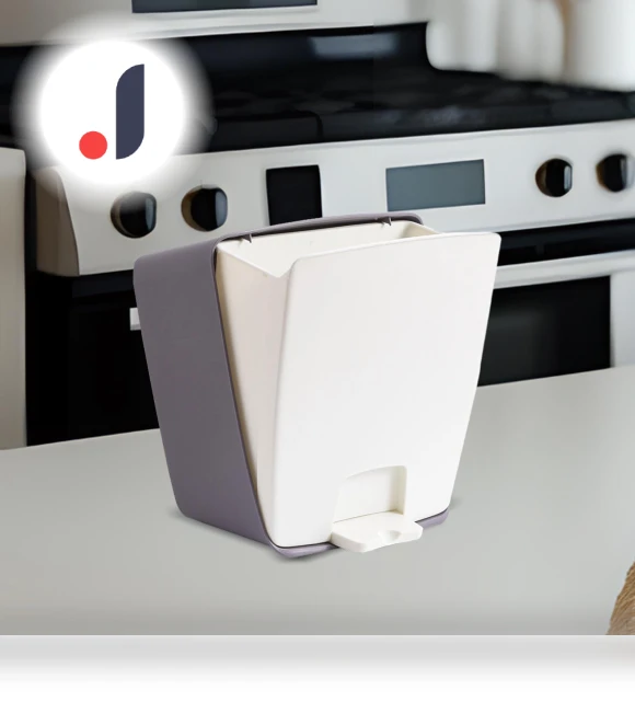 Hands-Free Trash Bin with Silent Lid — Waste Baskets, Topmartbuy