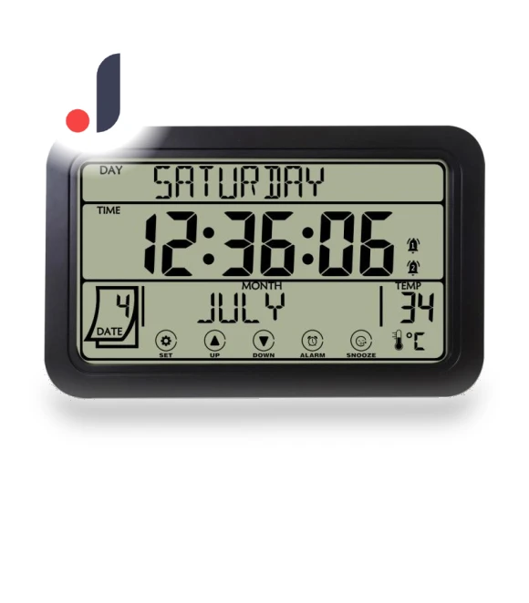 Large Digital Wall Clock with Touch Screen — Alarms & Clocks, DC-HOME-4