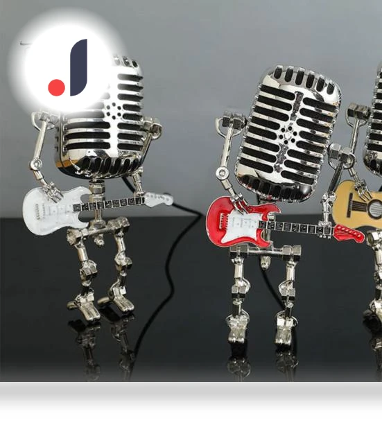Retro Robot Microphone Night Light — Desk, Exquiste life