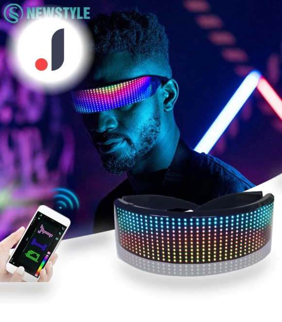 RGB LED Bluetooth Glasses — Smart Glasses, Lntelligent Living Hall