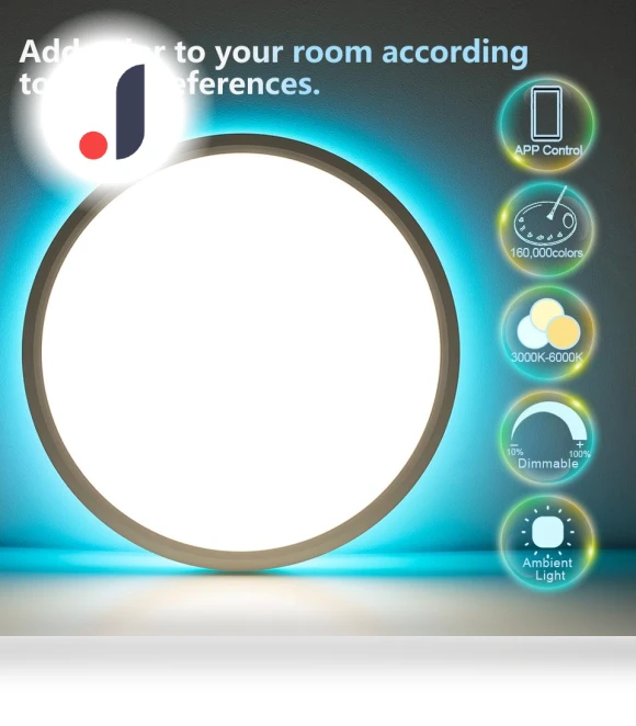 RGB Smart Ceiling Lamp — Overhead Lighting, Rainbow Rain
