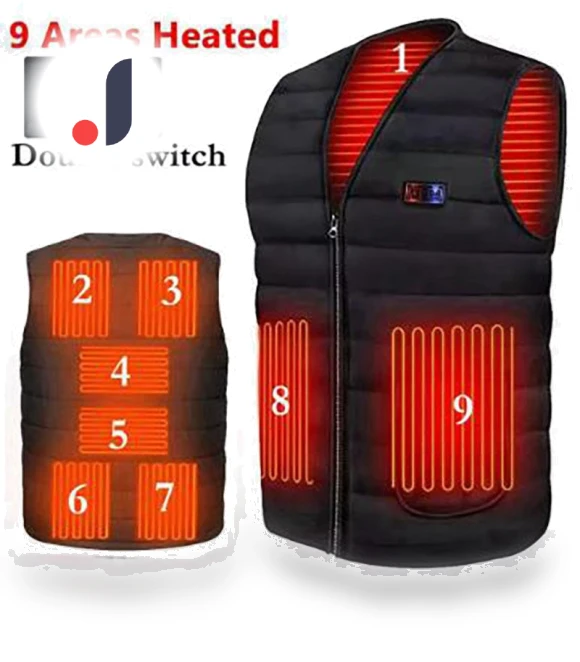 Smart Heated Cotton Vest with V-Neck — Men's Vests, LAOHU