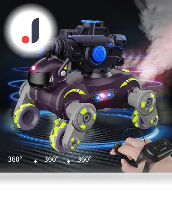 Trick Mechanical Dog-Car with Light Music — Interactive Animal Companions, Special Luggage