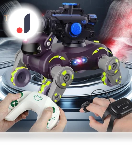 Trick Remote Control Mechanical Dog-Car with Light Music — Interactive Animal Companions, Vogue Wardrobe