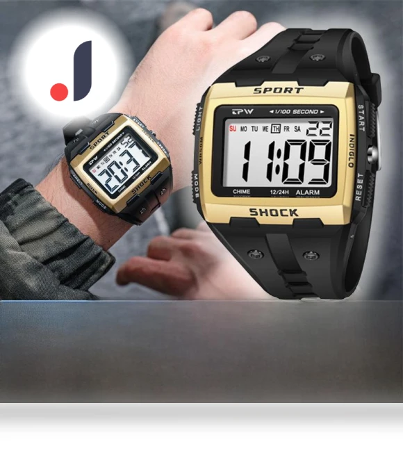 Waterproof Digital Sports Watch — Active Timepieces, AI Supermarket