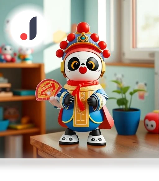 Automatic Panda Doll Changing Face — Interactive, Plastic Toys