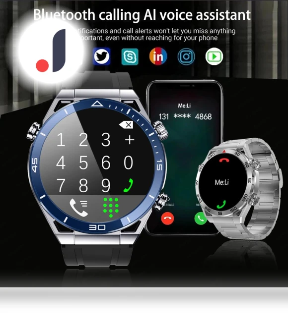 Bluetooth Call Monitor Heart Rate Smart Bracelet — Wearable Accessories, Tiktop2