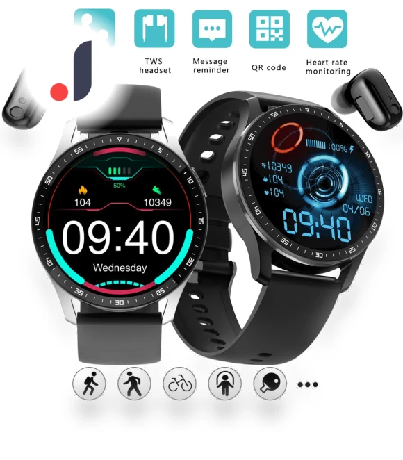 Bluetooth Headset and Smartwatch 2-in-1 — Wearable Accessories, Tiktop2