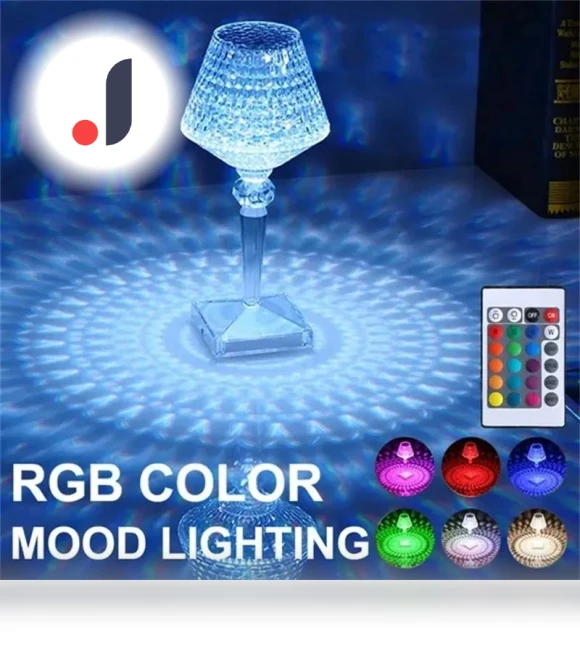 Crystal Table Lamp — Desk & Table Lighting, happy10